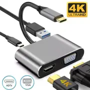 USB C to HDMI 4K USB 3.0 USB-C PD Hub Type C to HDMI VGA Hub charging for Macs