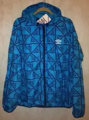 UMBRO Diamond Icons Backpack Hoodie Jacket Turquoise Blue Navy Blue NEW Mens XL