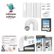 Portable Air Conditioner Window Vent Kit with 5.9'' Exhaust Hose & Coupler,Up...