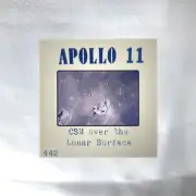 Apollo 11 Slide "CSM over the Lunar Surface" #442 G.P. Slide Co. NASA Vintage