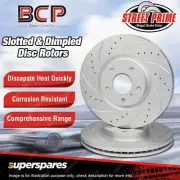 Slotted & Dimpled Pair Front Disc Brake Rotors for Ferrari 456 GTA 96 - on (for: Ferrari)
