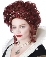 Elizabethan Lady Curly Red Wig