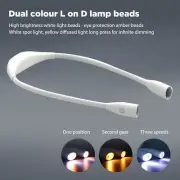 LED Neck Reading Light Flexible USB Rechargeable Hand Free Bed Night Book Lamp