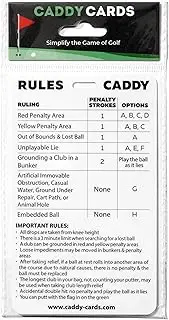 Rules Caddy - Simplify The Rules of Golf - Golf Bag Tag Accessory - Training Aid - Quick Reference Guide - Updated 2025 - USGA Rules of Golf 2024 Pocket Size