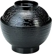 [TA] Heat Resistant Zelkova Small Suction Bowl, Black | Small Suction Bowl [4.0 x 3.7 inches (10.2 x 9.4 cm) (255cc)]