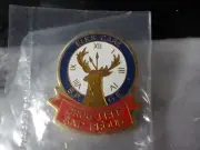 Vtg. Pre 2002 B.P.O.E. Elks Lodge Elks Care~Drug Free And Proud Lapel Hat Pin