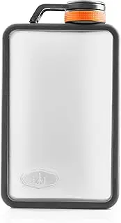 GSI Outdoors Boulder Flask- Rugged and Shatter-Resistant, Outdoor Hip Flask Non Metal, Graphite, 10 Fluid Ounces