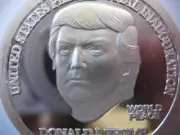 1-OZ.999 SILVER TRUMP NORFED PROOF LIKE COIN PRESIDENT INAUGURATION COIN+GOLD