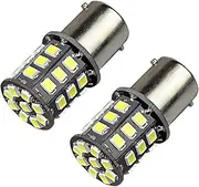 1156 BA15S 33-SMD 2835 Backup Turn Signal Taillight Super Bright White LED Light Bulbs 6000k (Pack of 2)