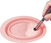 Brush Cleaning Mat, Foldable Cosmetic Brushes Scrubber Bowl, Makeup Brush Cleansing Tool Portable, Suitable for Makeup Brush, Makeup Sponge, Powder Puff Shwing
