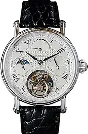 [Sugess] SE8007SK Seakors Tourbillon Black Index Seagull ST8007 Movement Sapphire Crystal Men's Mechanical Watch 1963, Black, 40mm, strap