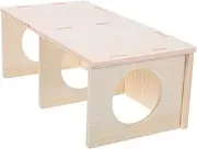 Abaodam Multi Chamber Hamster House: Wooden Hut Hideout - Detachable Hedgehogs Maze - DIY Shelter Nest for Small Animals Mice Rats Pets Bedroom