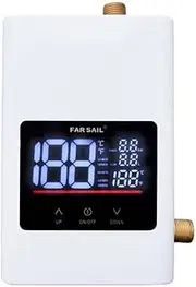 Instant Water Heater 220V 4000W, Mini Electric Tankless Hot Water Heater r Heater with Remote Control, LCD Touch Screen, IPX4 Waterproof, Anti-Leakage & Dry Burning Protection for Kitchen/Bathroom