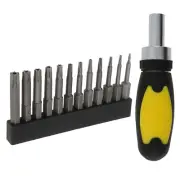 12pcs 1/4" Hex Shank Magnetic Star Security Screwdriver Bits Set w/ Bits Holder