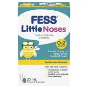Fess Little Noses Saline Drops Aspirator Blocked Sinus Decongestant 25 ml