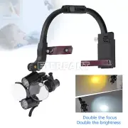 ETERFANT Dental 3.5X Surgical Headband Binocular Loupes 5W LED Head Light 2Leds