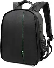 WSLCN Camera Backpack Waterproof Bag Compact Camera Cases for DSLR/SLR and Accessories (Black 1)