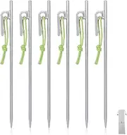 Boundless Voyage Camping Titanium Tent Stakes 20cm (6 Pack) Outdoor Hiking Climbing Tent Nails Pegs Tent Accessories Ti4014P
