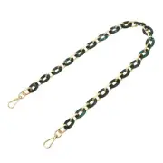 24 Inch Acrylic Chain Purse Strap Replacement Luxury Handbag Strap, Green White
