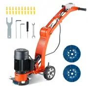 VEVOR Electric Concrete Floor Grinder 7" Walk-Behind Grinder 2.0HP Concrete Floor Polisher, 1500W Grinding Machine, 1400RPM Upgrade Brushless Motor Su