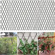 xumy 4 Pack Willow Expandable Lattices Fence，Garden Fence Trellis for Climbing Plants Support 36x92 Inch (4)