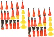 2Sets Reusable Stainless Steel Caulking Nozzle Applicators with Bases Easy Caulking Finisher for Home Kitchen Bathroom Windows and Tile Corners Kit