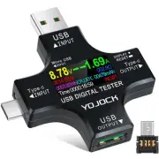 USB C Tester USB Power Meter 2 in 1 Digital Multimeter 3.6-32V 0-8.0A Voltage...