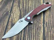Sixleaf Folding Knife 10Cr15MoV BladeTitanium/G10 Handle Pocket Knife SL-60-Red