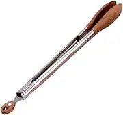 GRIRIW Food Tongs Display Rack Screen Shrimp Cocktail Tweezers Salad Tongs Caviar Spoon Wristband Bracelets Ramen Filter Suction Cups Marshmallows Wine Cellar Spoon Brown Stainless Steel