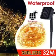 LED Solar Fairy String Light Copper Wire Outdoor Waterproof Garden Party Decor