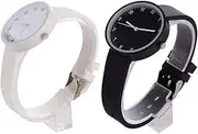 [LIFKOME] 2pcs Girl Watch Galaxy Ladies Women Wrist Stopwatch Watches Watches for Watches for Men Watches for Wristwatch for Fashionable Watches Alloy White