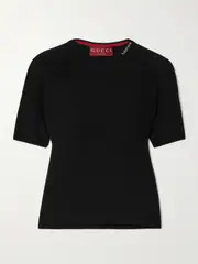 [Gucci] Gucci - Ribbed Wool And Silk-blend Sweater - Black - M M Black