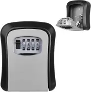 Key Safe Wall Mounted, Key Lock Box Outdoor, Key Box with 4 Digit Combination, W