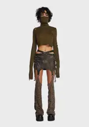 [DARKER WAVS] Echo Mask Turtleneck Sweater