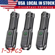 990000 Lumens LED Flashlight Tactical Light Super Bright Torch USB Rechargeable