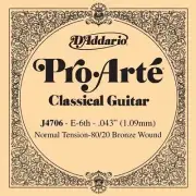 D'Addario J4706 80/20 Bronze Pro-Arte Nylon Classical Guitar Single String, Norm