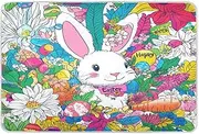 Extra Large Resuable Bed Underpads Water Resistant Diaper Changing Mat Machine Washable Pad Liner for Infant Baby 52x34in Happy Easter Bunny Carrots Lily Daisy Egg