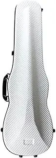 Vaveren Violin Case,carbon Fiber Violin Box,1/8 1/4 1/2 Practical Professional Violin Storage Hard Box,Violin Bag for Beginner,Travel, white