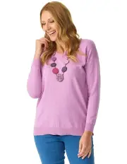 [Fella Hamilton] Mardi V-Neck Jumper in Pink