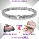 【CHARRIOL 夏利豪】Bangle Ibiza伊維薩島鉤眼鋼索手環 銀色扣頭XL款-加高級飾品盒 C6(04-101-1214-5-XL)