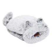 Paws & Claws Calming Plush Cat Snuggler - Grey