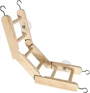 Folding Wooden Climbing Ladder – Parrot Beak Grinding Toy | Multipurpose Perch for Resting, Standing, and Exercising, Strong Ladder for Small to Medium Birds