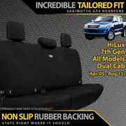 Toyota HiLux 7th Gen Neoprene Rear Row Seat Covers (Available)