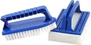 Pool Brush Head for Cleaning Pool Walls - Scrubbing Scouring Sponge Pad | Durable Scrub Brush Fit Standard Pole | Rotatable Hand Scrub Brushes | Enhanced Brushes for Cleaning Walls