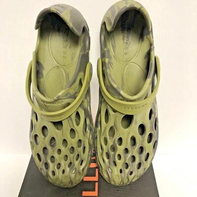 Merrell Hydro Moc Men Size 11 Olive Drab Camo Camp Water Shoes Sandals Slip On