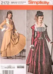NEW SIMPLICITY 2172 Ladies 14-22 Pattern Victorian Steampunk Coat Costume