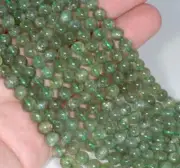 4MM GREEN APATITE GEMSTONE GRADE A ROUND LOOSE BEADS 15.5"