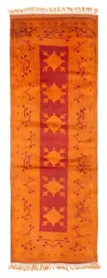 Vintage Hand-knotted Runner Rug 2'8" x 7'7" Traditional Wool Carpet