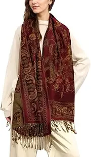 Achillea Reversible Festival Pashmina Rave Scarf, Shawls and Wraps for Evening Dress, Indian Scarves for Women