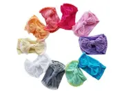 Girls Boho Stretch Soft Big Bow Headband - Various Colours